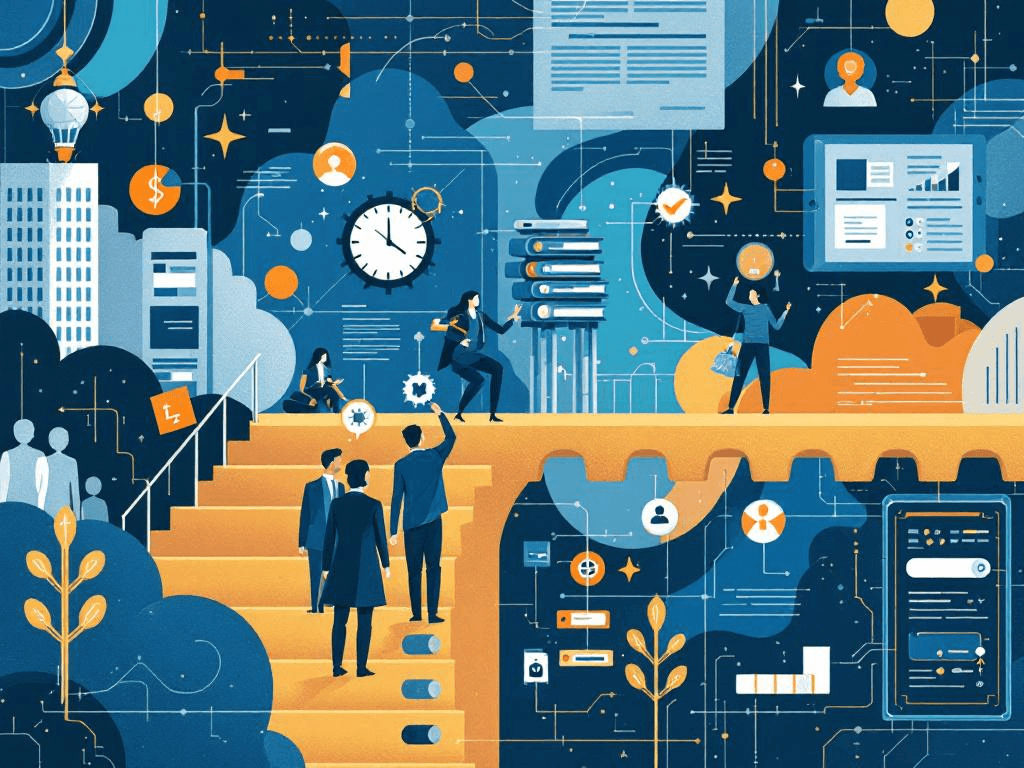 A professional abstract illustration representing the concept of The Accountability Problem in Artificial Intelligence